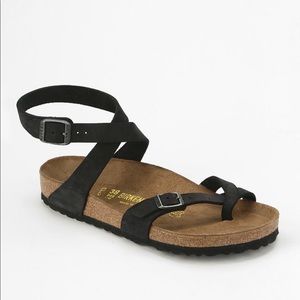 Birkenstock Black Yara Ankle-Wrap Sandal